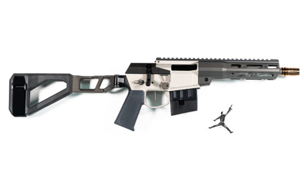 Q MINI FIX PISTOL 8" WITH FOLDING BRACE 300 BLK TAN-GREY