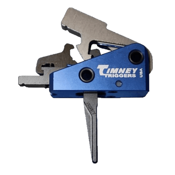 Timney Triggers 663SST Targa Long Trigger  Two-Stage Straight Trigger with 2 lbs Draw Weight & Black/Blue Finish for AR-Platform