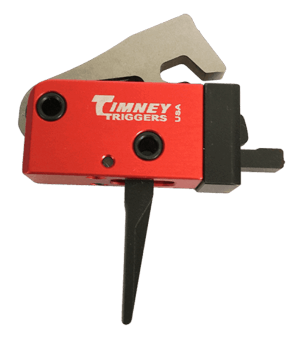 Timney Triggers 682ST PCC Trigger  Two-Stage Straight Trigger with 2 lbs Draw Weight & Black/Red Finish for AR-Platform