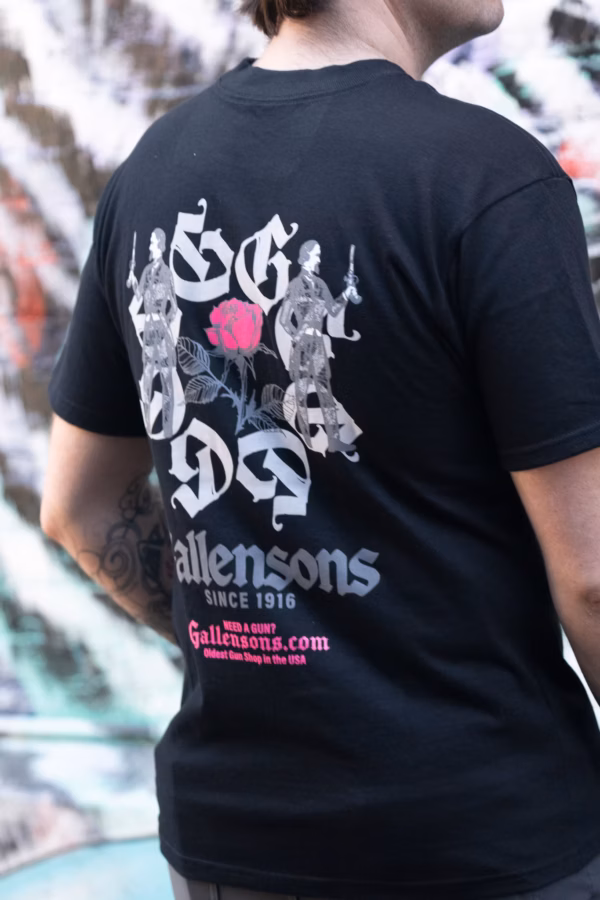 Gallensons embroidered Rose Shirt Black - Image 4