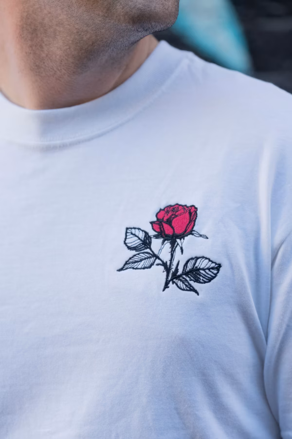 Gallensons embroidered Rose Shirt White - Image 2