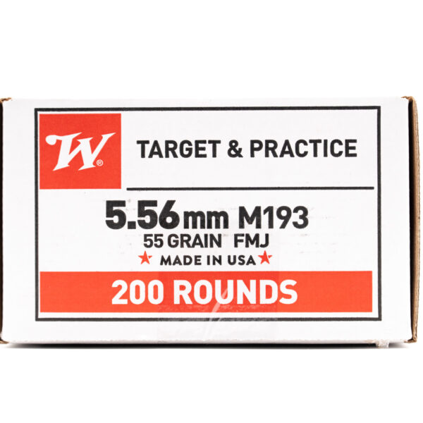 Winchester M193 FMJ 5.56x45mm NATO Rifle Ammunition