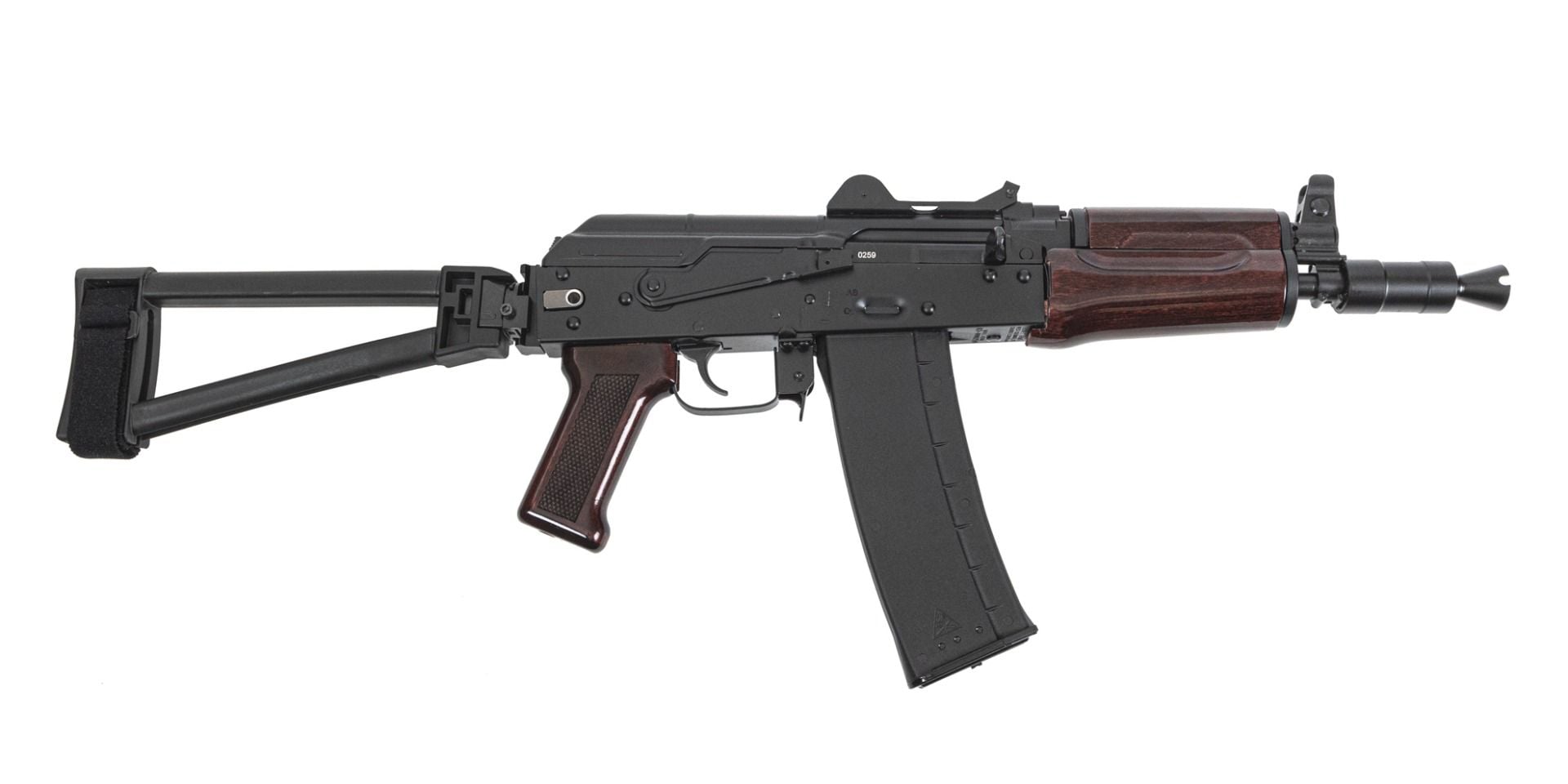 PSA Soviet Arms 5.56 Krink Triangle Side Folding Pistol, Plum Gloss