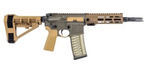 PSA Sabre-15 Forged 8.5" .300 Blackout 1:5 Pistol w/Rifle Speed Gas Block and SBA-4 Brace, Moss Green