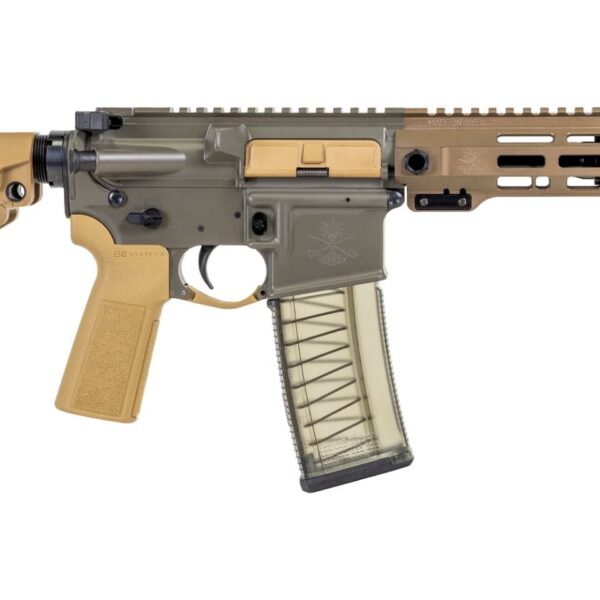 PSA Sabre-15 Forged 8.5" .300 Blackout 1:5 Pistol w/Rifle Speed Gas Block and SBA-4 Brace, Moss Green