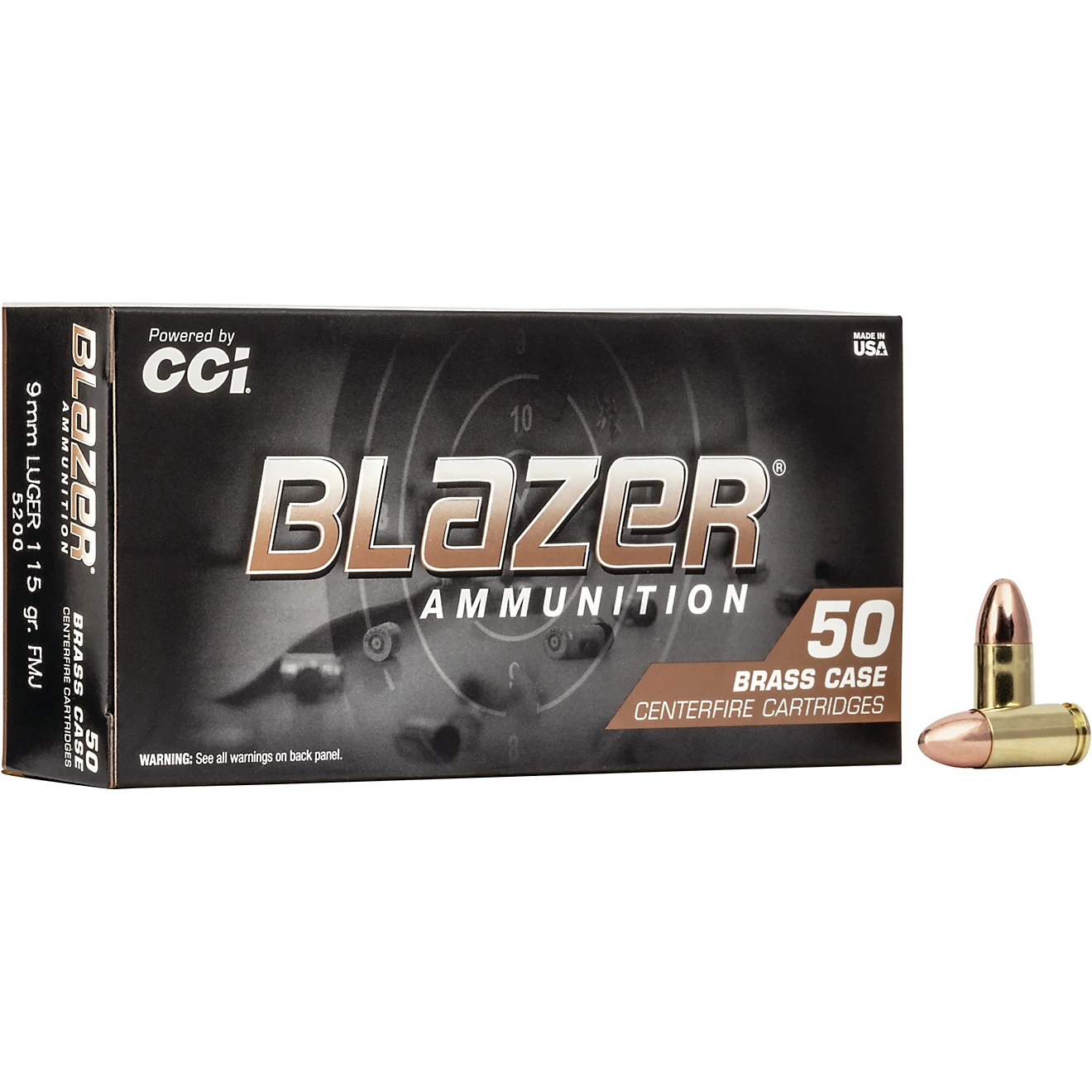 Blazer Brass 9mm Luger 115 GR. FMJ