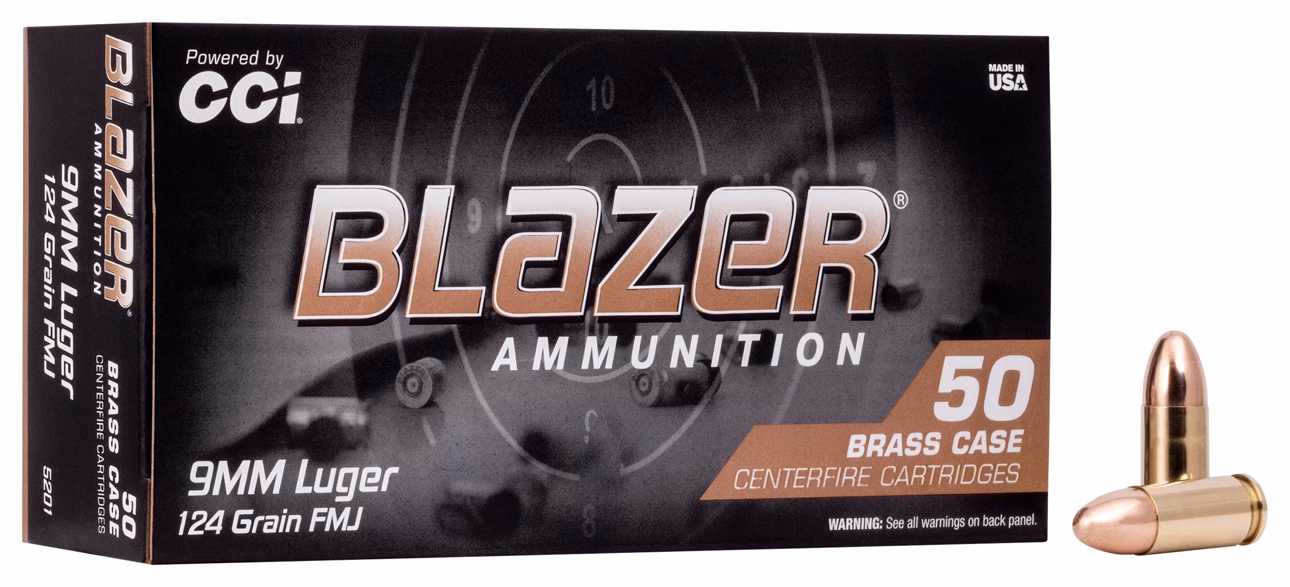 Blazer Brass 9mm Luger 124 GR. FMJ