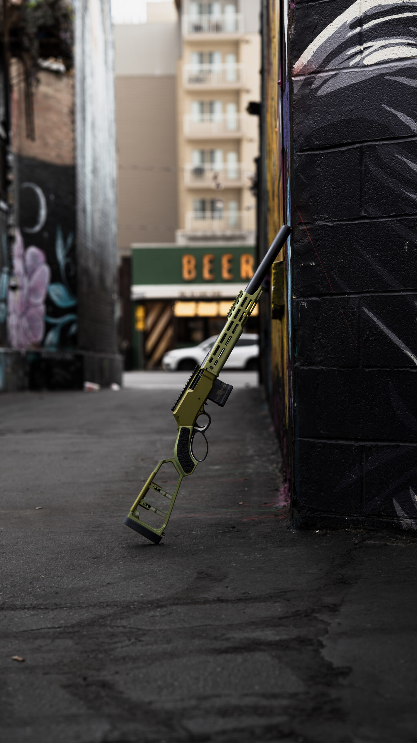 Gallenson's x Madpig Customs 300 BLK Lever Action - Mean Green