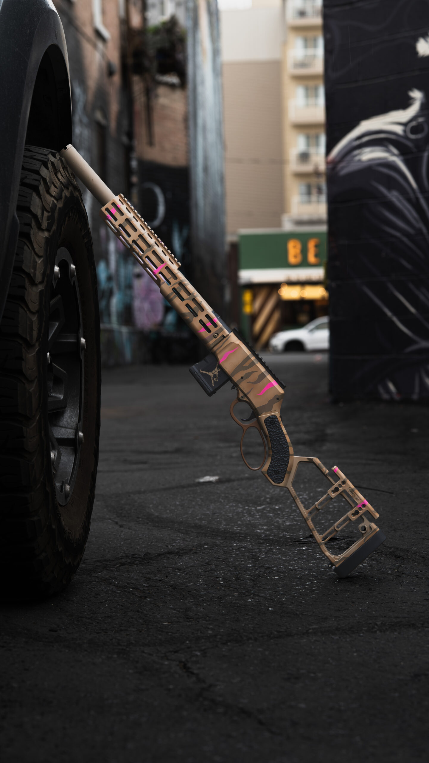 Gallenson’s x Madpig Customs 300 BLK Lever Action – Safari Rose