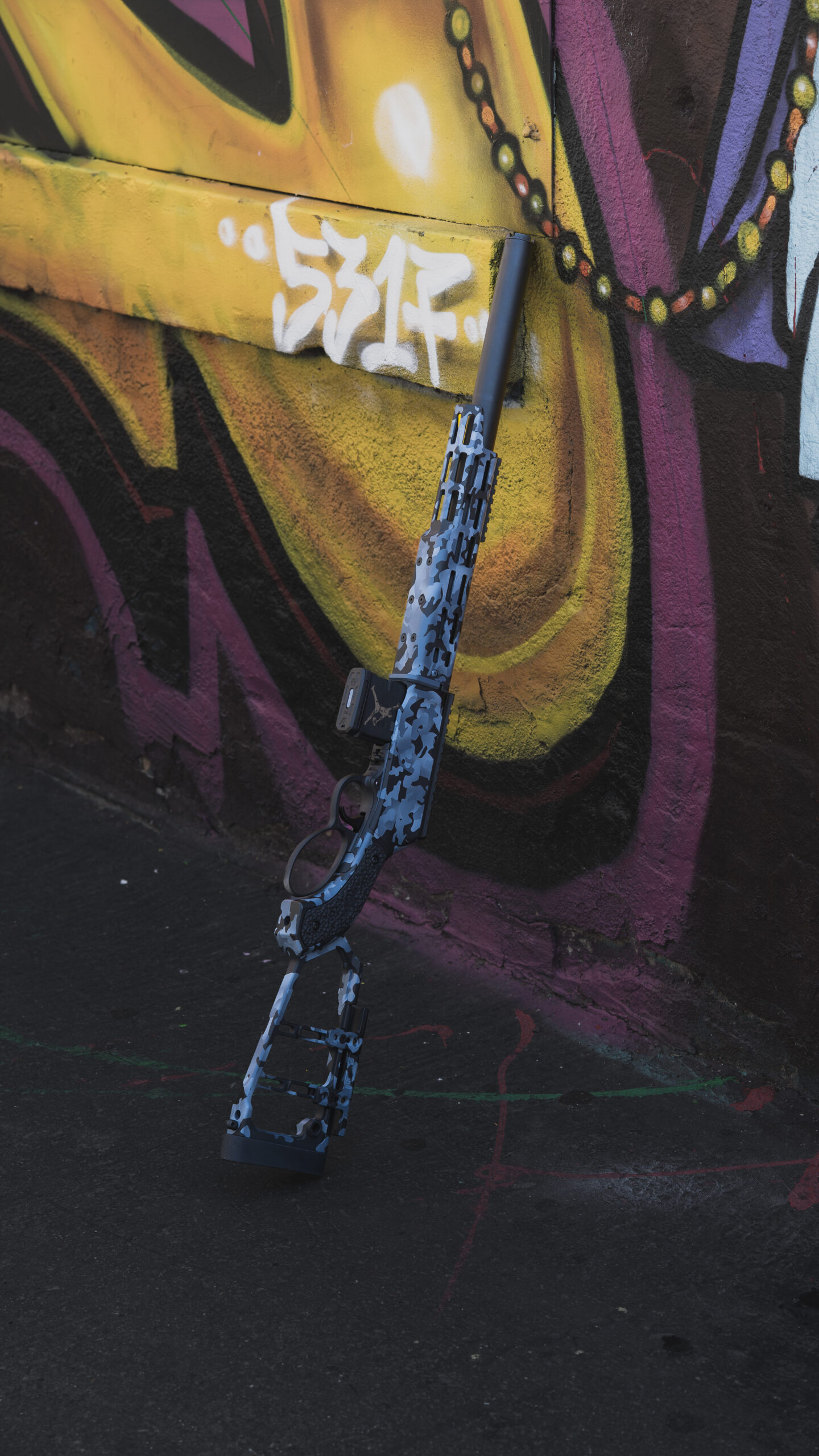 Gallenson's x Madpig Customs 300 BLK Lever Action - Pacific Frost