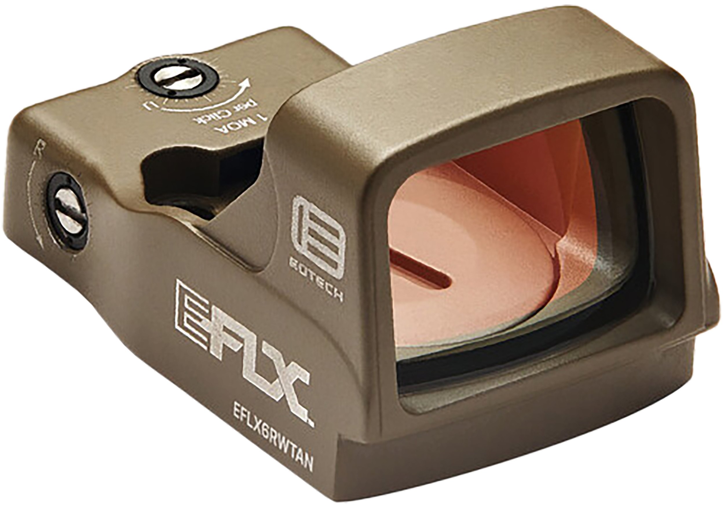 Eotech EFLX3RWTAN EFLX Mini Reflex Sight Tan 1 x 3 MOA Red Dot