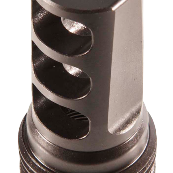 SilencerCo AC591 ASR Muzzle Brake Black Steel with 5/8″-24 tpi Threads for 30 Cal